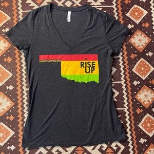 Riseuped.org Oklahoma Division of Rise up East/West Africa V-Neck T-Shirt XL